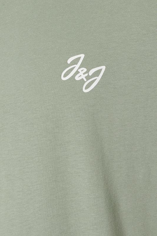 JACK & JONES Big & Tall 5 PACK White/Blue/Black/Green/Off-White T-Shirts | BadRhino 11