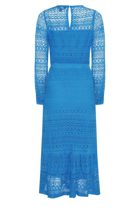 LTS Tall Women's Blue Lace Midi Dress | Long Tall Sally  7