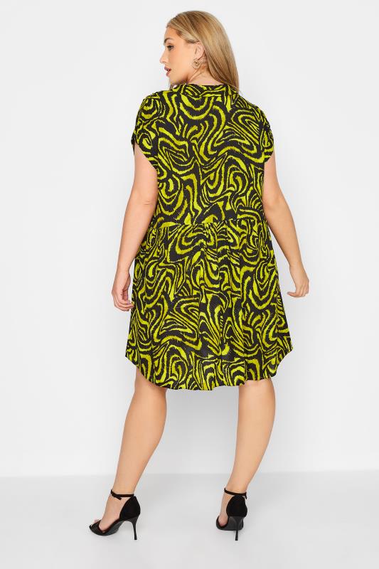 YOURS LONDON Curve Yellow Animal Print Tunic Dress 3