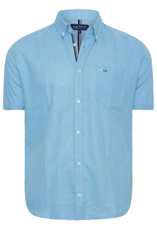 BadRhino Big & Tall Light Blue Linen Shirt | BadRhino 3