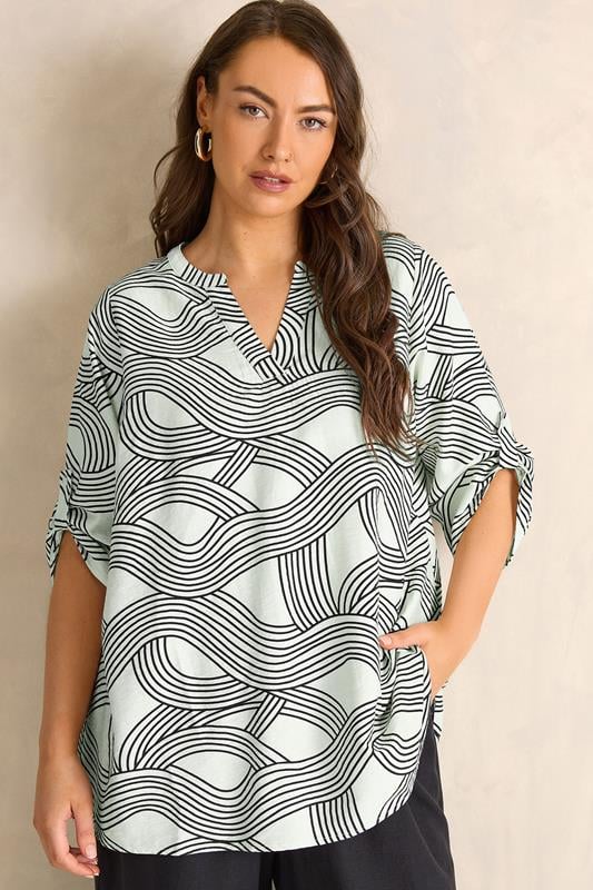  EVANS blouse met natuurlijke strepen