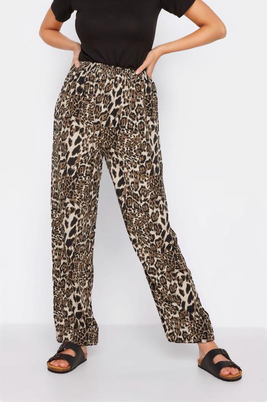 LTS Tall Women's Brown Leopard Print Joggers | Long Tall Sally 1