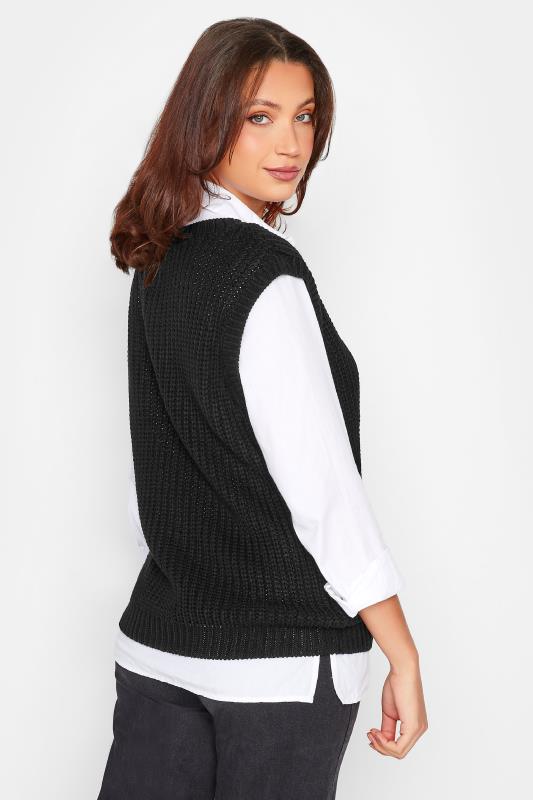 LTS Tall Women's Black Knitted Vest Top  | Long Tall Sally  3