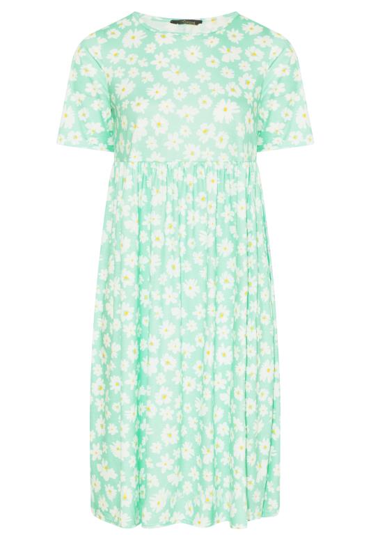 LIMITED COLLECTION Curve Mint Green Floral Smock Dress 5