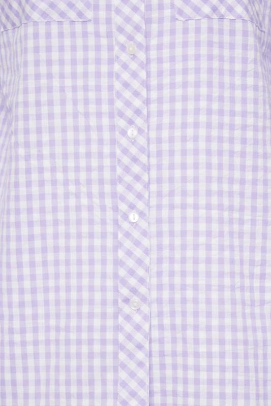LTS Tall Women's Purple Check Print Shirt | Long Tall Sally 5