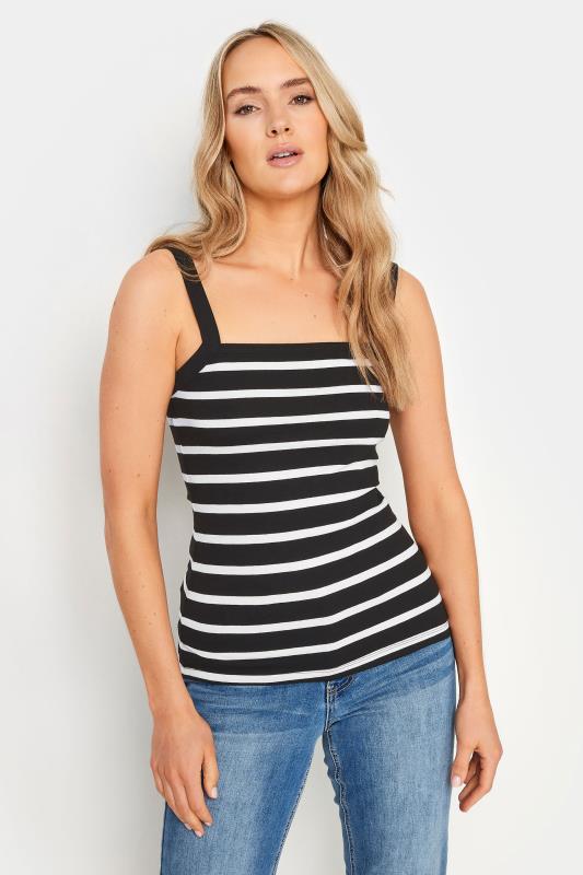 LTS Tall Women's 2 PACK Black & White Striped Cami Vest Tops | Long Tall Sally  2