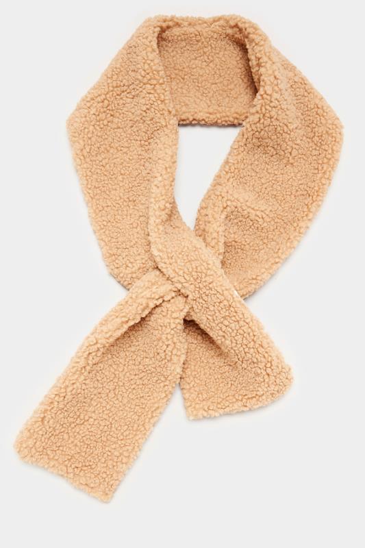 Tall  Yours Beige Shearling Teddy Scarf