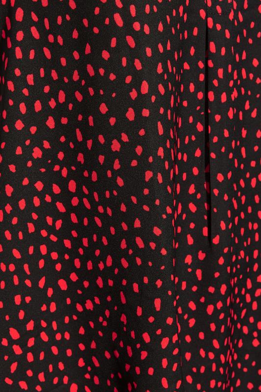 Curve Black & Red Dalmatian Pleat Detail Top 4
