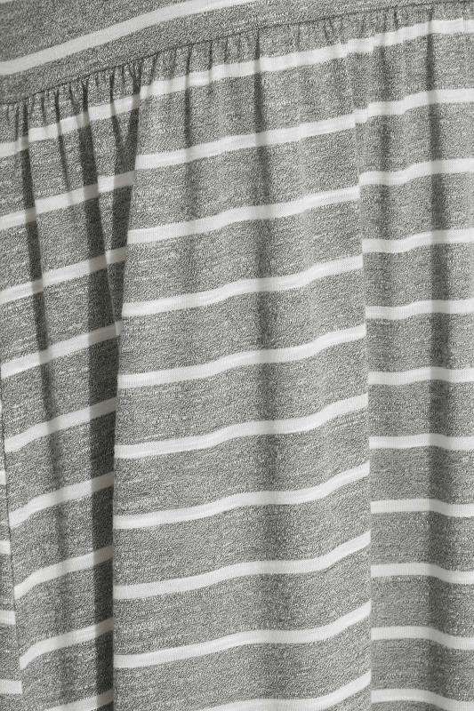 Petite Grey Stripe Maxi Dress | PixieGirl 5