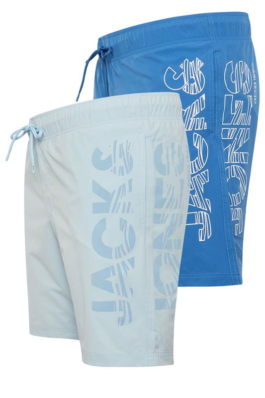 JACK & JONES Big & Tall 2 Pack Celestial Blue Swim Shorts | BadRhino 1