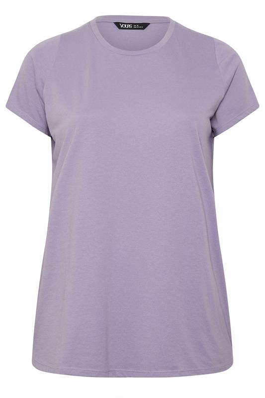 YOURS Plus Size Purple Short Sleeve Core T-Shirt | Yours Clothing 5