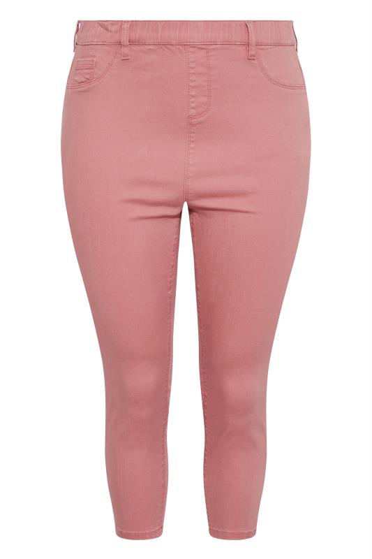 Curve Pink Cropped GRACE Jeggings 5