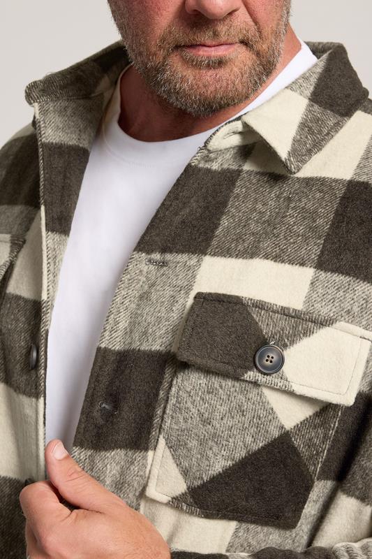 BadRhino Big & Tall Brown Checked Shacket | BadRhino 4