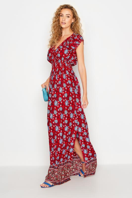LTS Tall Women's Red Border Print Maxi Dress | Long Tall Sally 2