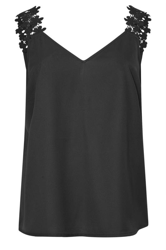 YOURS Plus Size Black Trim Cami | Yours Clothing 5