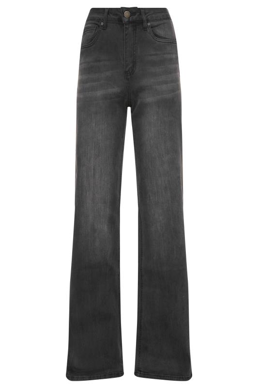 Tall Women's LTS Washed Black Wide Leg Jeans | Long Tall Sally 1