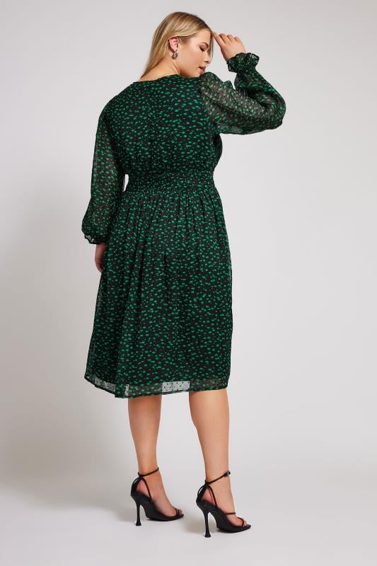 Green spot midi dress best sale