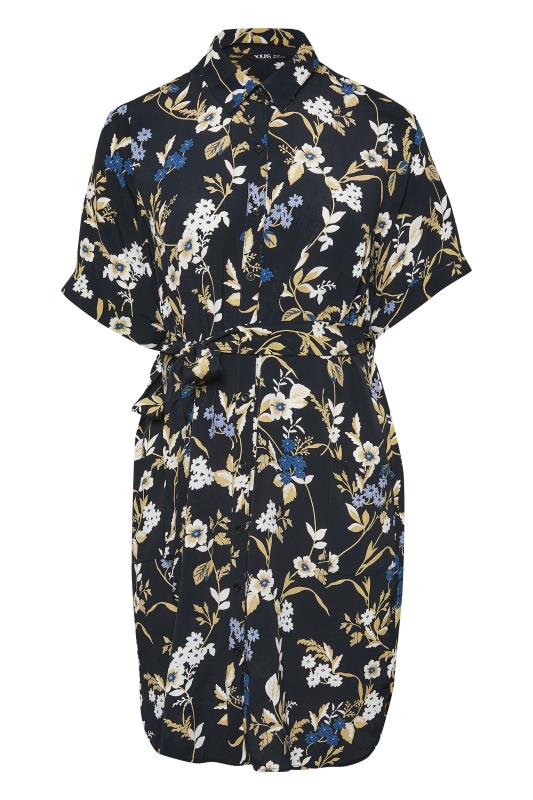 YOURS Plus Size Black Floral Shirt Dress | Yours Clothing 6