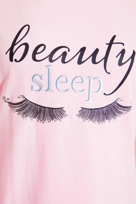 Petite Pink 'Beauty Sleep' Slogan Maxi Nightdress | PixieGirl 5