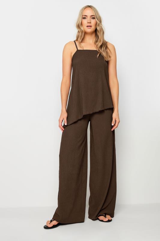 LTS Tall Rust Brown Strappy Asymmetric Cami Top | Long Tall Sally 2