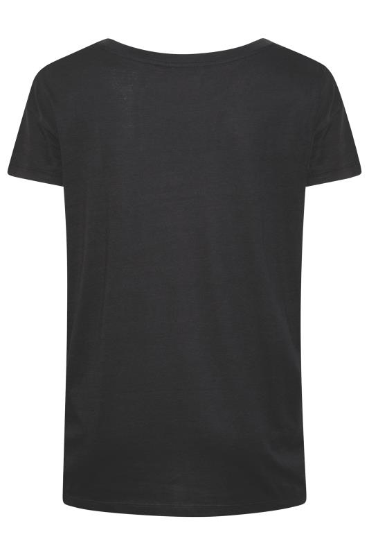 Plus Size Black 'New York' Eagle Print Boxy T-Shirt | Yours Clothing 8