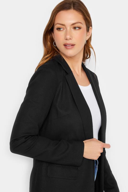 LTS Tall Black Linen Look Blazer Jacket | Long Tall Sally  4