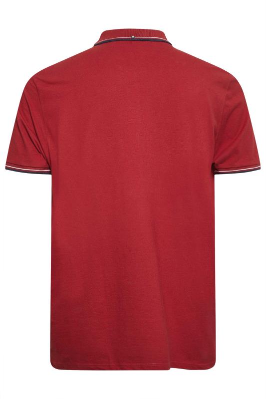 BEN SHERMAN Red Tipped Polo Shirt | BadRhino 3