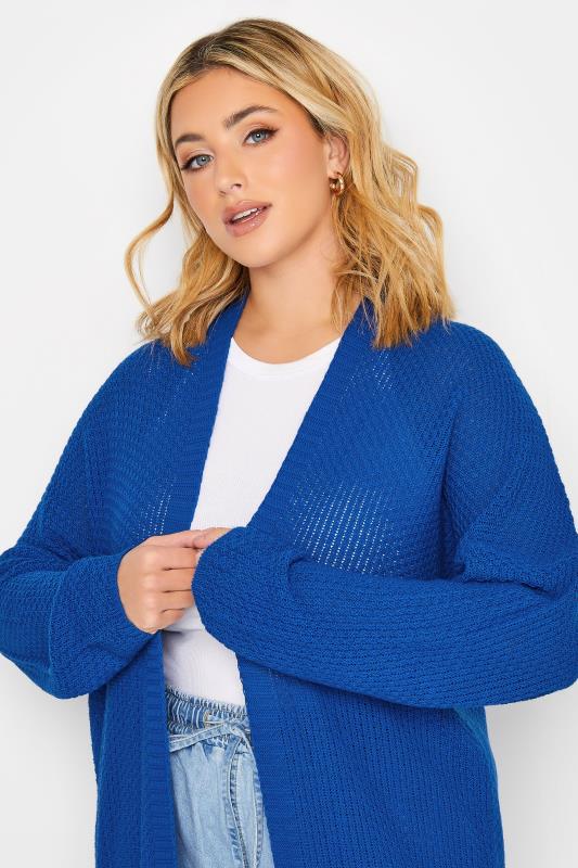 YOURS Plus Size Blue Knitted Cardigan | Yours Clothing 4