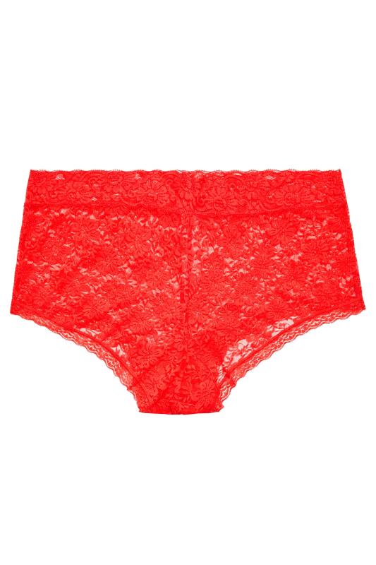 Plus Size 3 PACK Black & Red Floral Lace Shorts | Yours Clothing  6