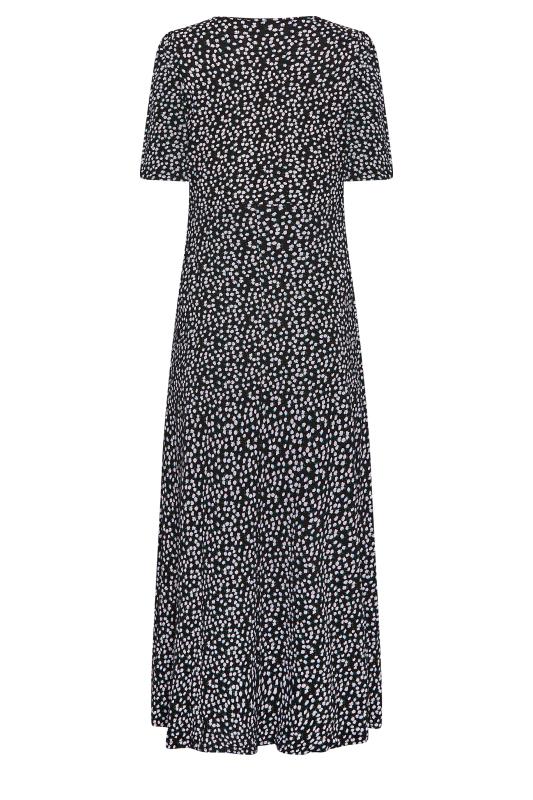 M&Co Women's Black Ditsy Floral Print Midi Dress | M&Co 7