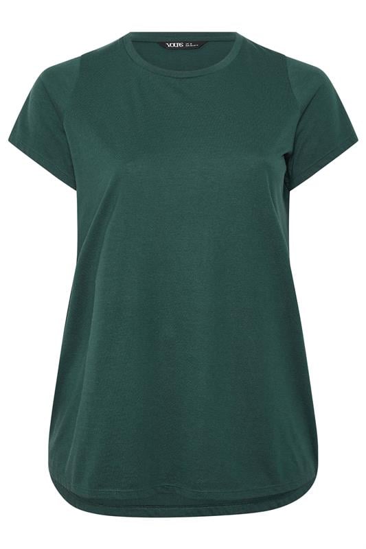 YOURS Plus Size Forest Green Core Basic T-Shirt | Yours Clothing 5