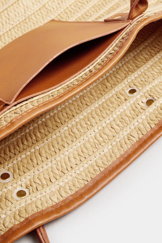 Tan Brown Straw Beach Bag | Yours Clothing 6