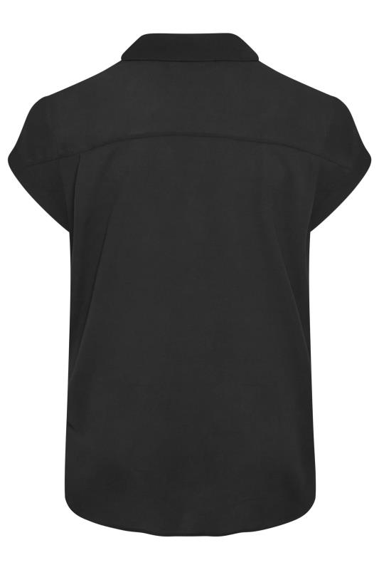 YOURS Curve Plus Size Black Collared Shirt | Yours Clothing  7