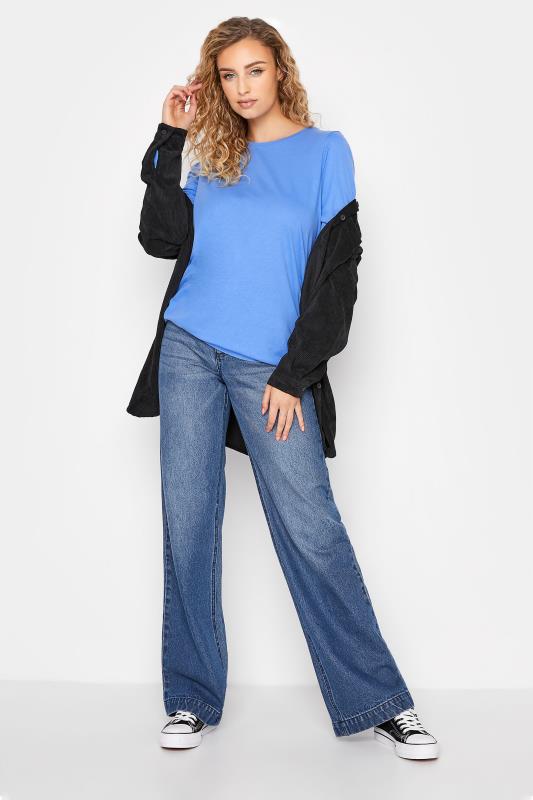 LTS Tall Women's Blue Dipped Hem T-Shirt | Long Tall Sally 2