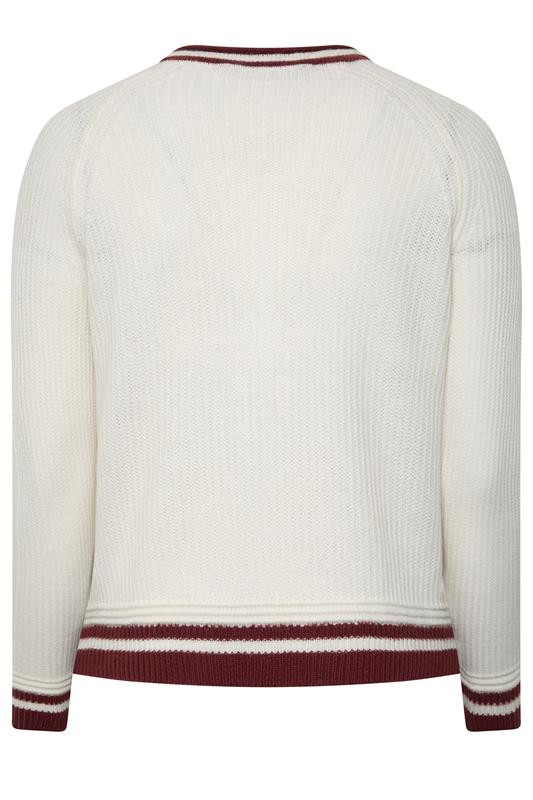 YOURS Plus Size Ivory White Contrast Trim Cardigan | Yours Clothing 6