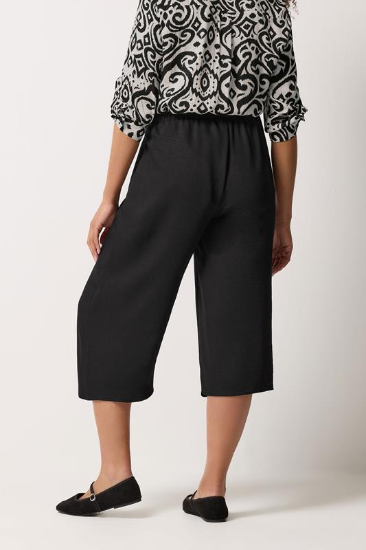 M&Co Black Wide Leg Cropped Trousers  2