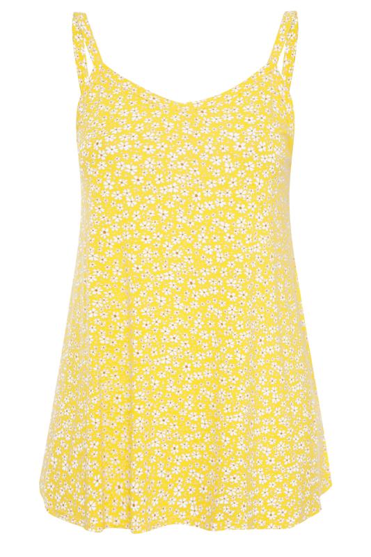 Yellow Daisy Swing Cami Top | Yours Clothing 6