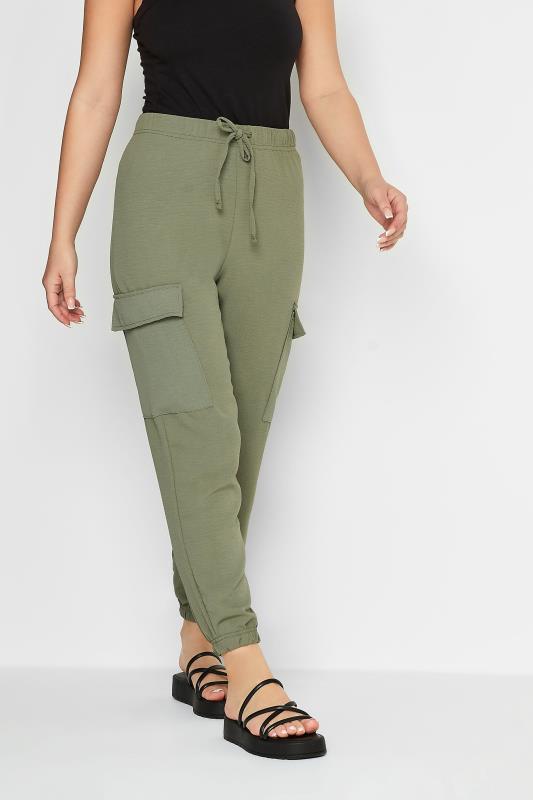 PixieGirl Khaki Green Utility Cuffed Cargo Trousers | PixieGirl 1