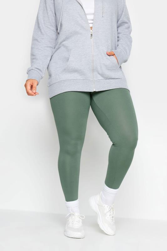 YOURS Plus Size Sage Green Stretch Leggings