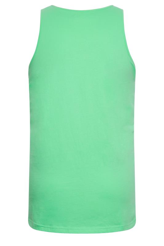 BadRhino Plus Size Mens Big & Tall 3 PACK Green & Yellow Vest Tops | BadRhino  6