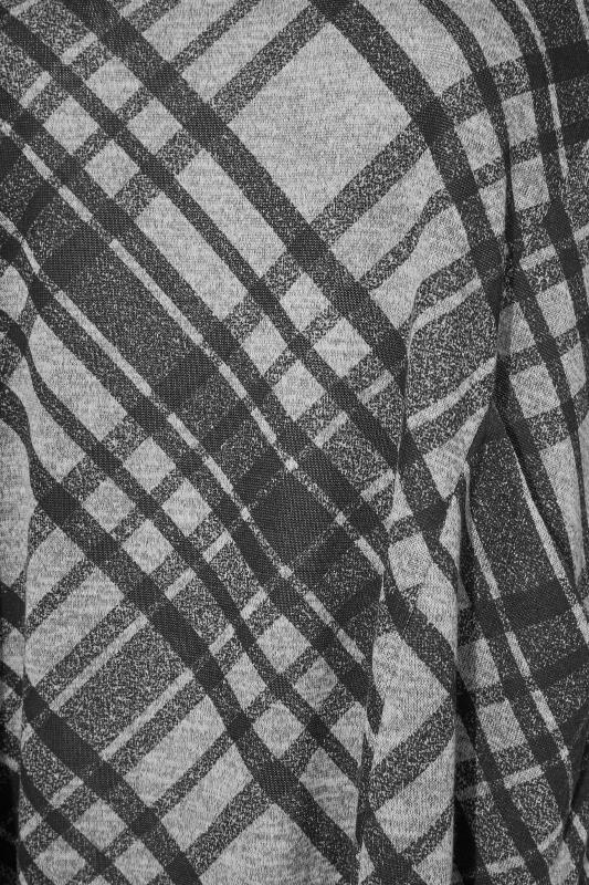 Curve Grey Check Print Pocket Midi Dress 5