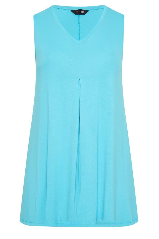 YOURS Plus Size Aqua Blue Swing Vest Top | Yours Clothing  6