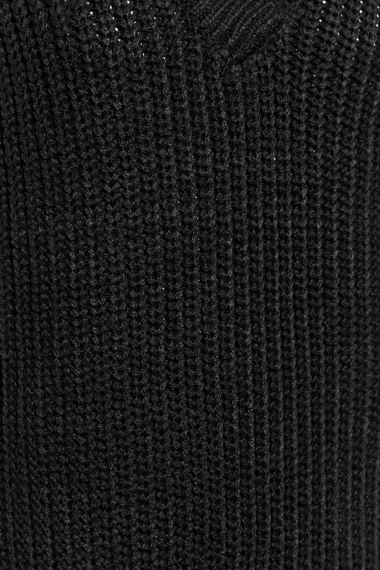 Petite Black Chunky V-Neck Knitted Vest Top 5