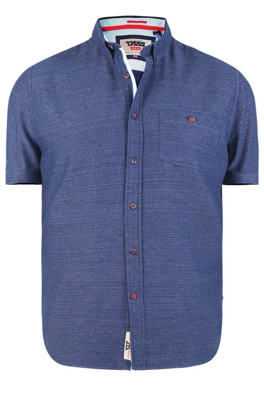 Men's  D555 Big & Tall Navy Blue Short Sleeve Shirt
