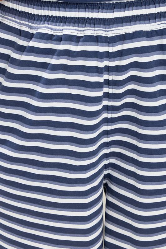 YOURS Plus Size Blue Stripe T-Shirt & Shorts Co-ord | Yours Clothing 4