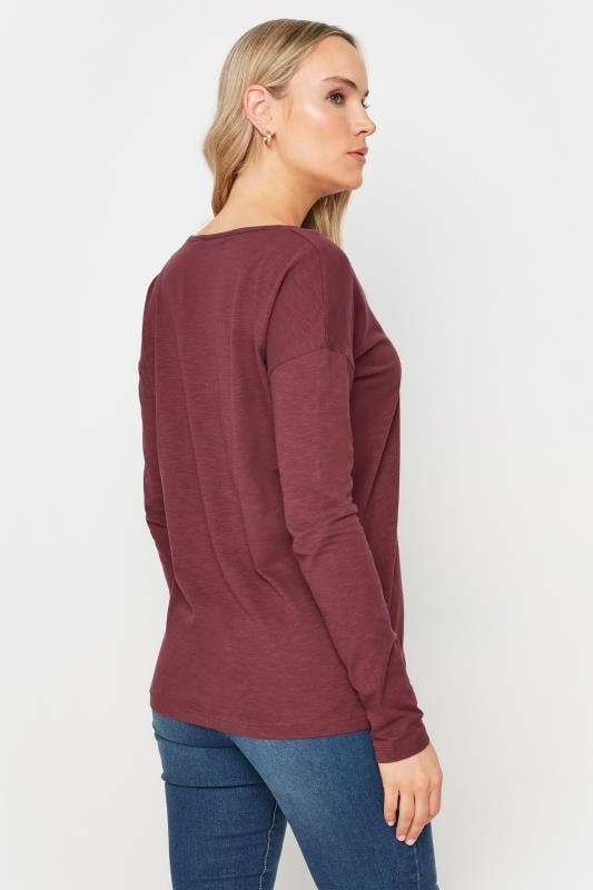 LTS Tall Women's 2 PACK Burgundy Red & Khaki Green Long Sleeve T-Shirts | Long Tall Sally  4