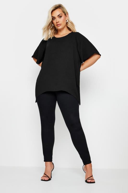 YOURS Plus Size Black Chain Back Blouse | Yours Clothing 4