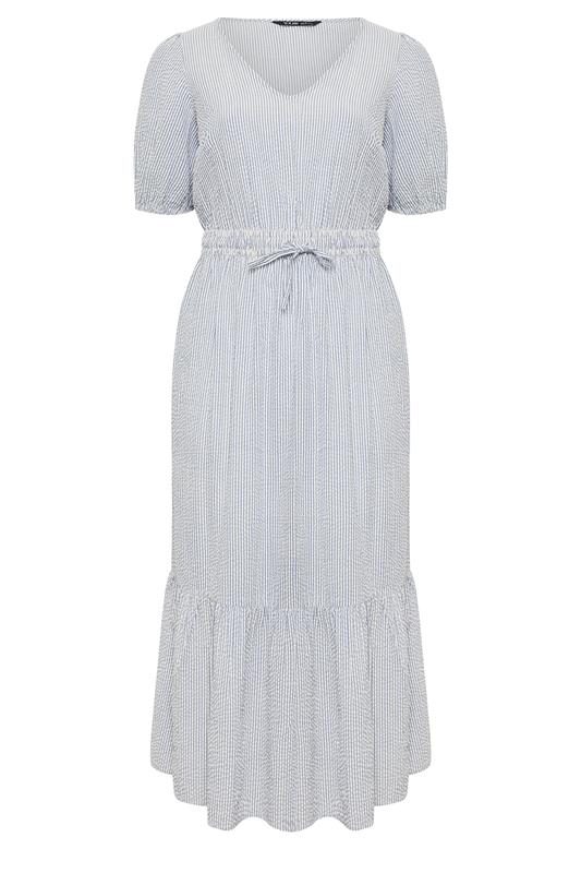 YOURS Plus Size Blue Stripe Maxi Dress | Yours Clothing 5