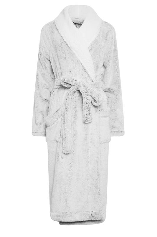 M&Co Grey Soft Touch Shawl Collar Dressing Gown | M&Co 8