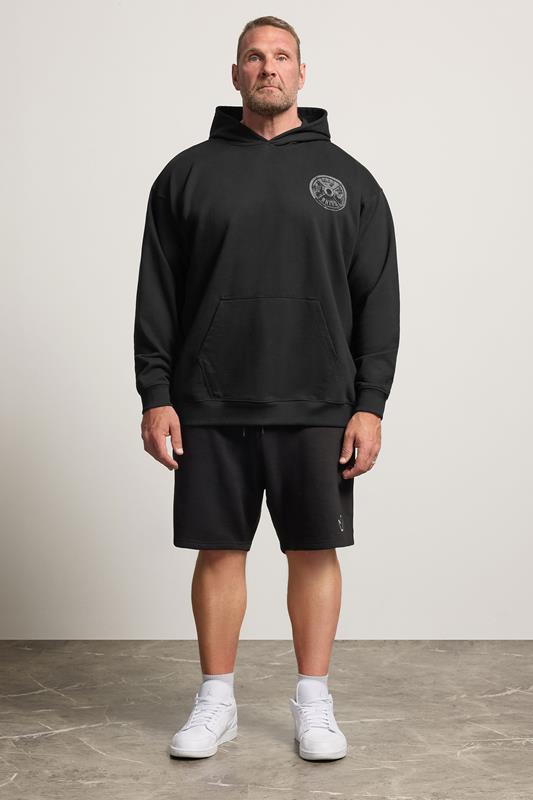 IronRhino Big & Tall Black Weightplate Hoodie | BadRhino 1